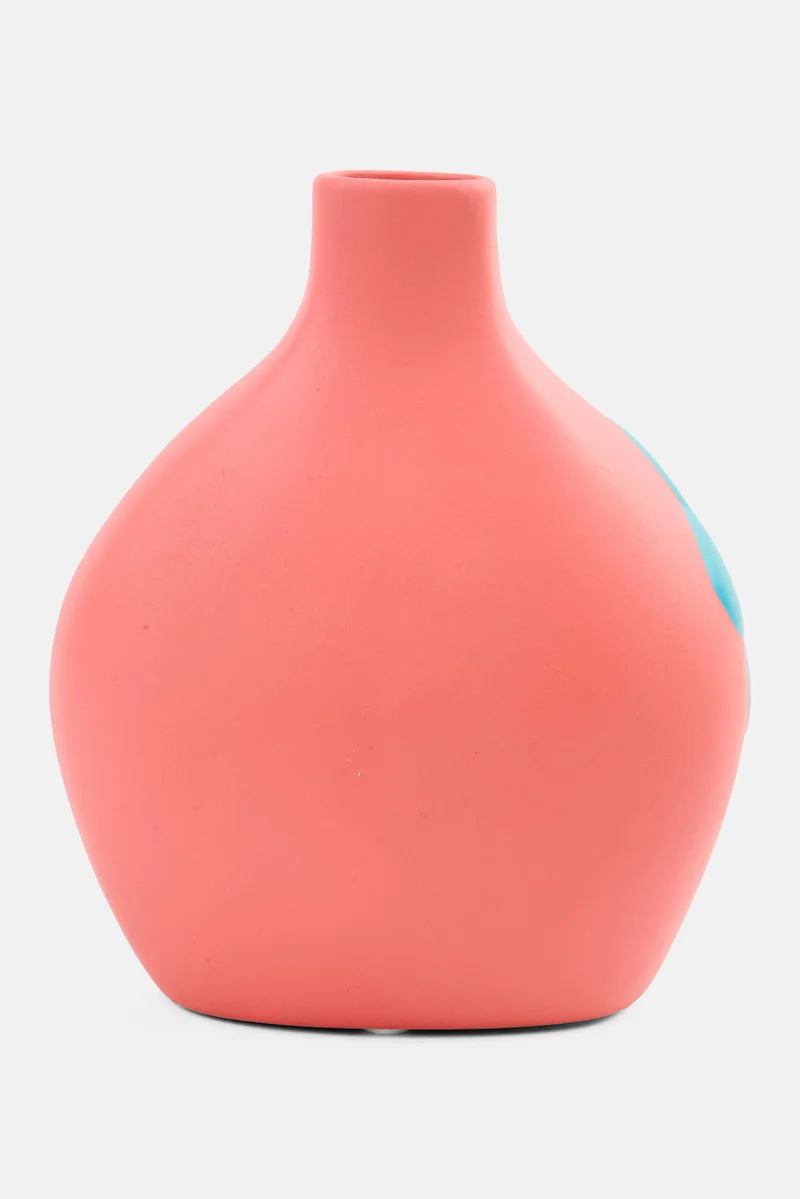 موي موتشو فازة زهور سيراميك وردي